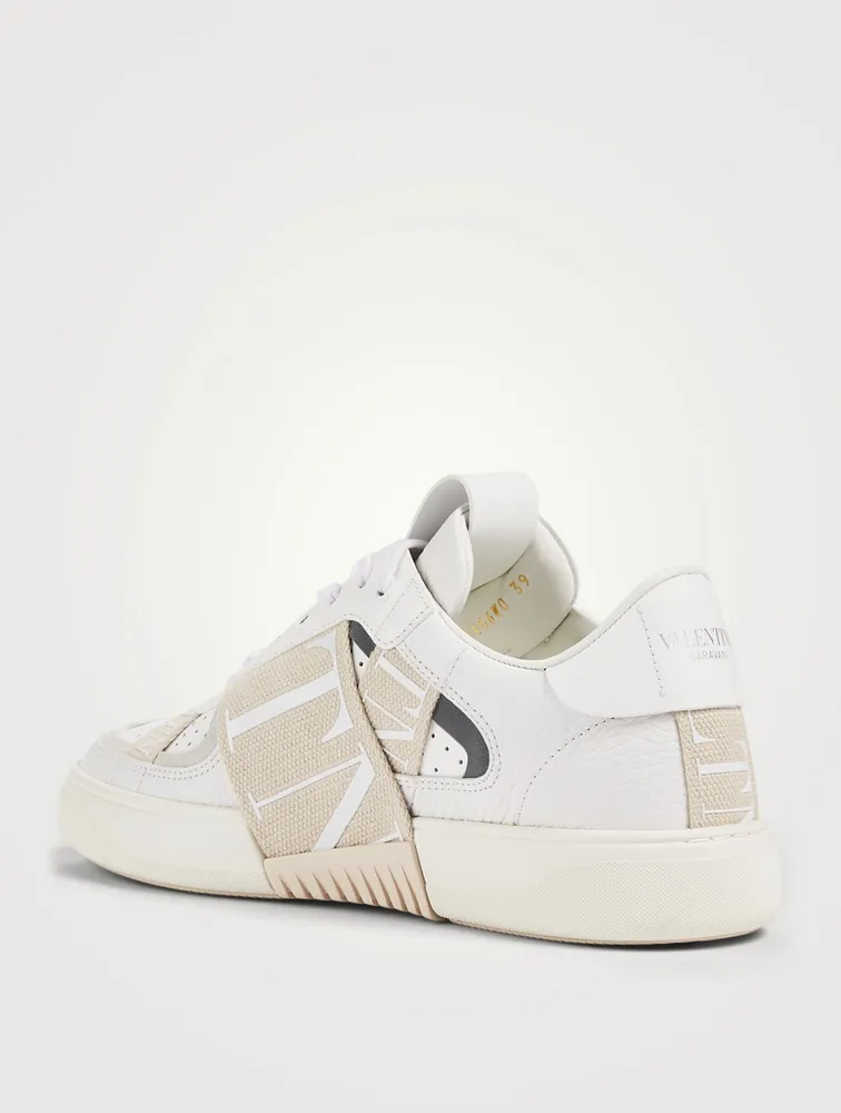 VL7N Leather Sneakers With Canvas Bands