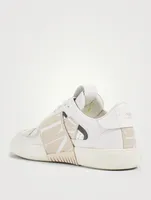 VL7N Leather Sneakers With Canvas Bands