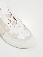 VL7N Leather Sneakers With Canvas Bands