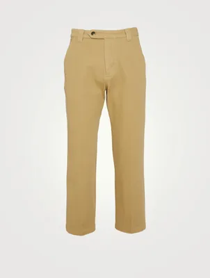 Cotton Straight Cropped Pants