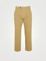 Cotton Straight Cropped Pants