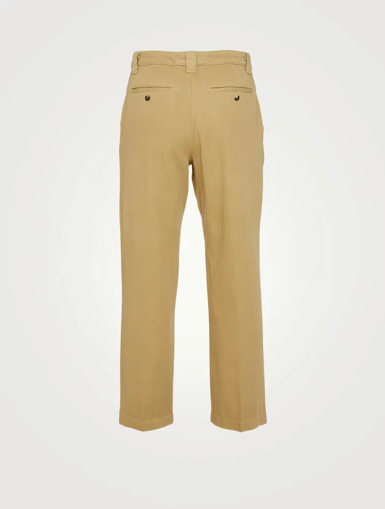 Cotton Straight Cropped Pants