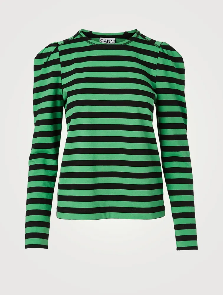 Cotton Jersey T-Shirt Striped Print