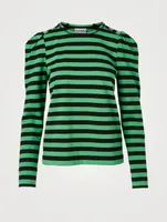 Cotton Jersey T-Shirt Striped Print