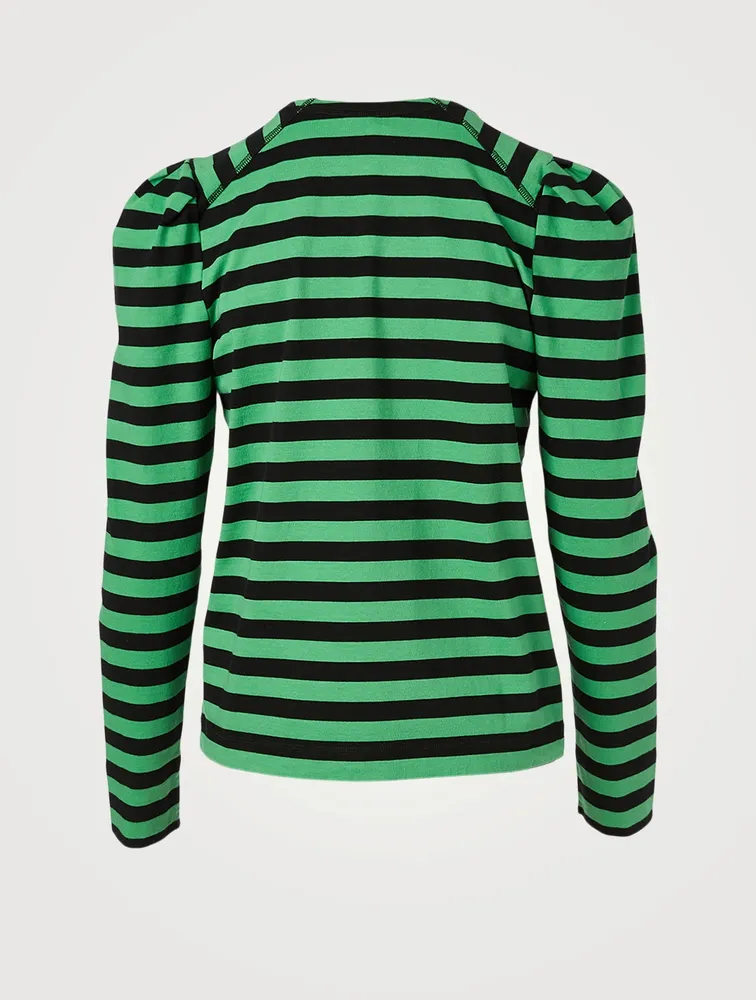 Cotton Jersey T-Shirt Striped Print