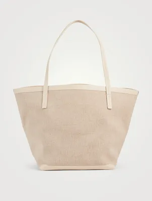 Park Three Canvas And Leather Tote Bag