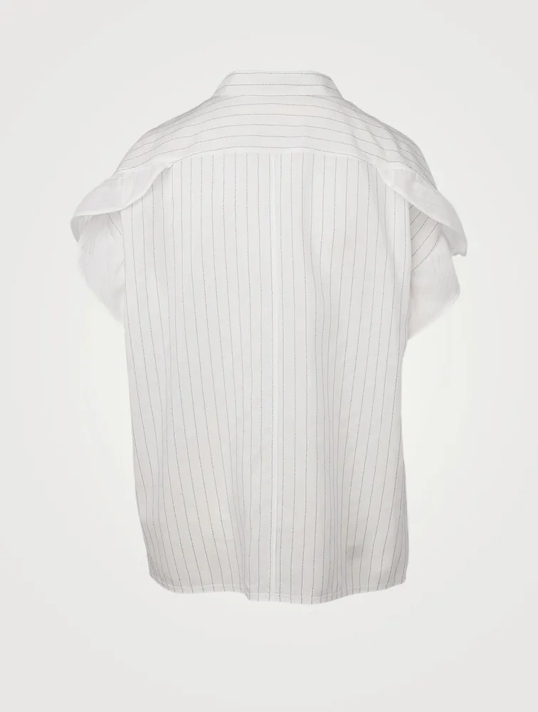 Short-Sleeve Shirt Striped Print