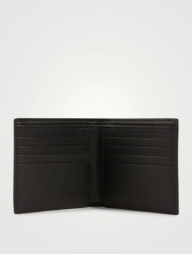 Rockstud Leather Bifold Wallet