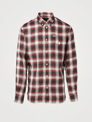 Dan Linen Flannel Shirt Check Print