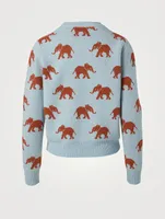 Wool Jacquard Crewneck Sweater