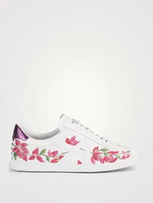 The A Leather Sneakers In Floral Print