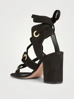 Ibiza 85 Suede Ankle-Tie Heeled Sandals