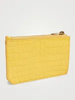 Fragments YSL Monogram Croc-Embossed Leather Card Holder