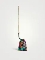 Satin Drawstring Chain Pouch In Floral Print