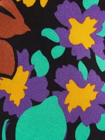 Satin Drawstring Chain Pouch In Floral Print