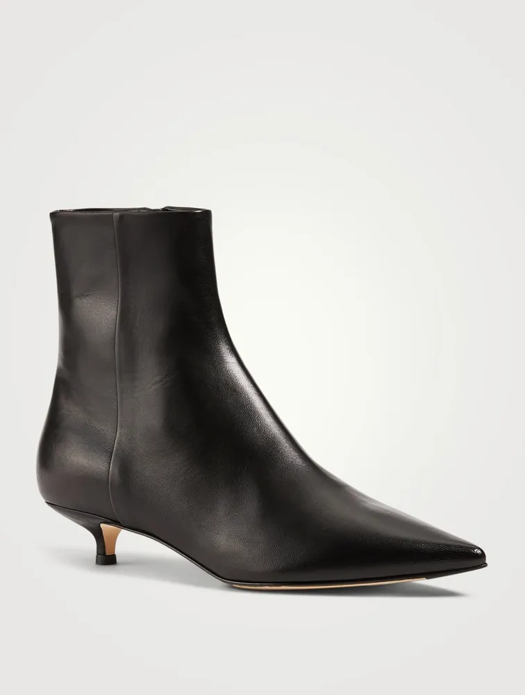 Ina Leather Heeled Ankle Boots