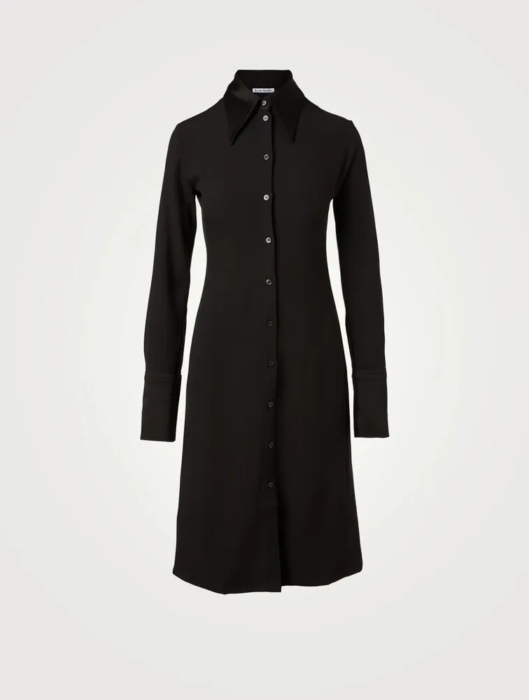 Long-Sleeve Midi Shirt Dress