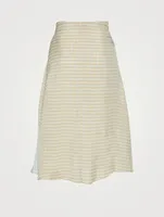 Voluminous Midi Skirt Gingham Print