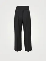 Wool And Mohair Wide-Leg Pants