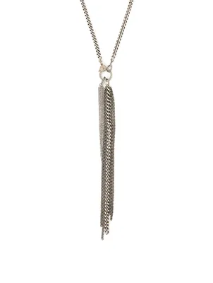 Silver Fringe Necklace With Diamonds