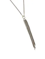 Silver Fringe Necklace With Diamonds