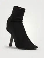 Stretch Technical Knit Heeled Ankle Boots