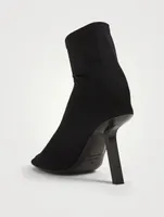 Stretch Technical Knit Heeled Ankle Boots