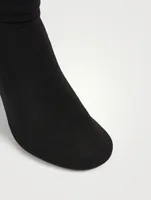 Stretch Technical Knit Heeled Ankle Boots
