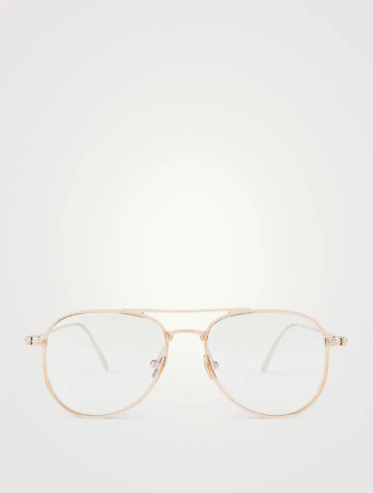 Aviator Optical Glasses With Blue Block Lenses