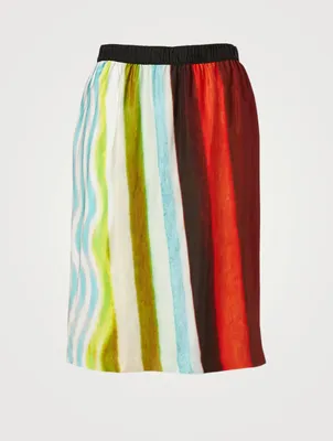 Sconta Skirt In Wave Print
