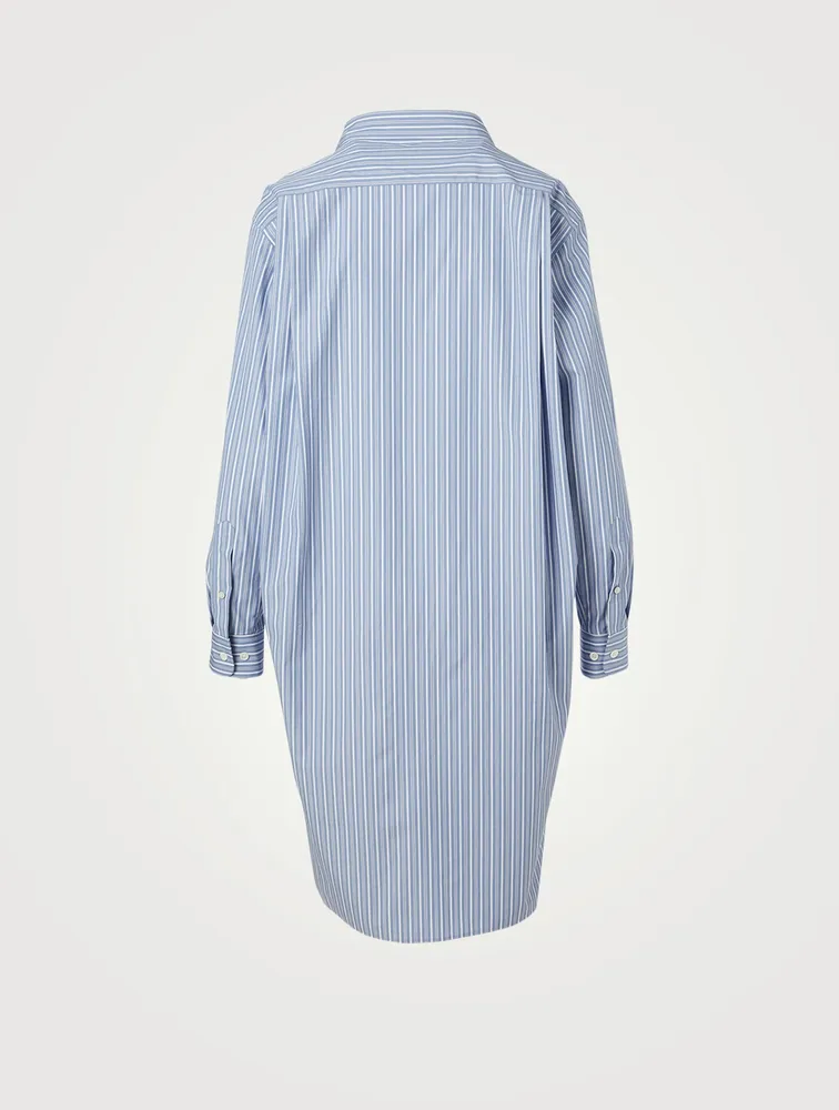 Dilan Midi Shirt Dress Striped Print