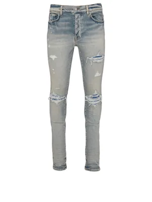 MX1 Skinny Jeans With Leather Patches