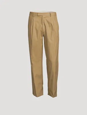 Single-Pleat Relaxed Pants