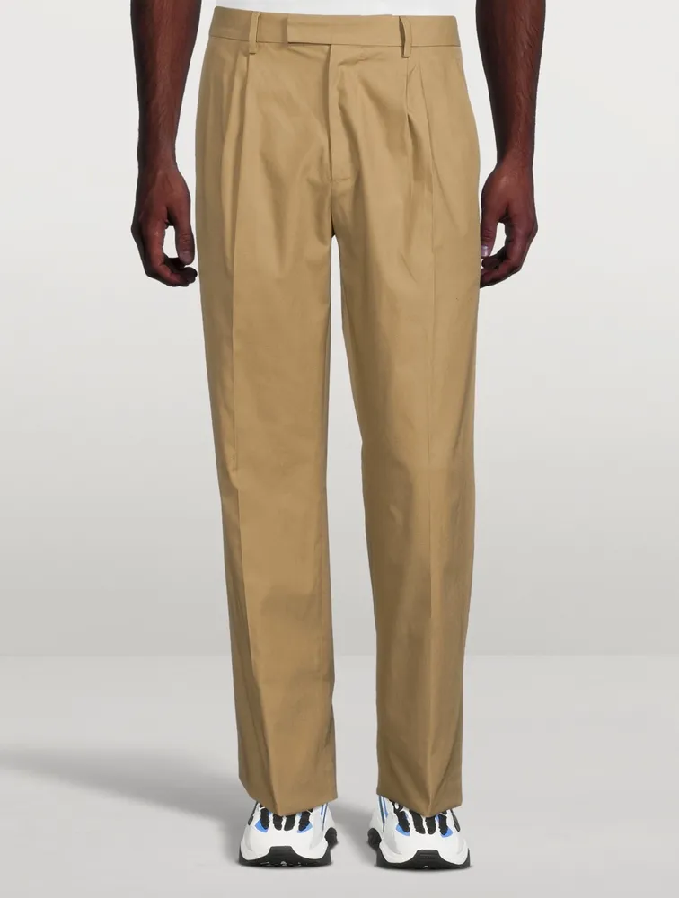 Single-Pleat Relaxed Pants