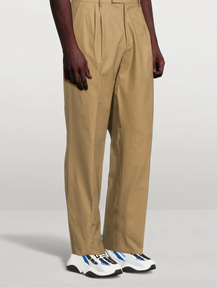 Single-Pleat Relaxed Pants