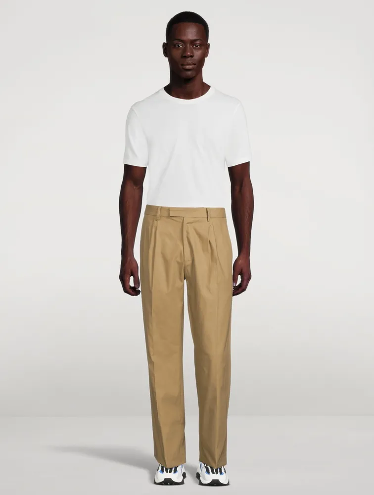 Single-Pleat Relaxed Pants