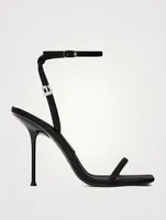 Julie Lycra Heeled Sandals With Crystal Logo