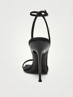 Julie Lycra Heeled Sandals With Crystal Logo