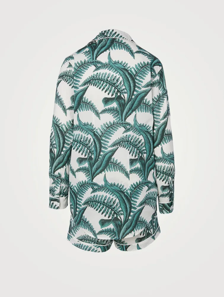 Signature Cotton Pyjama Short Set Fern Print