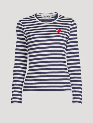 Heart Long-Sleeve T-Shirt Stripe