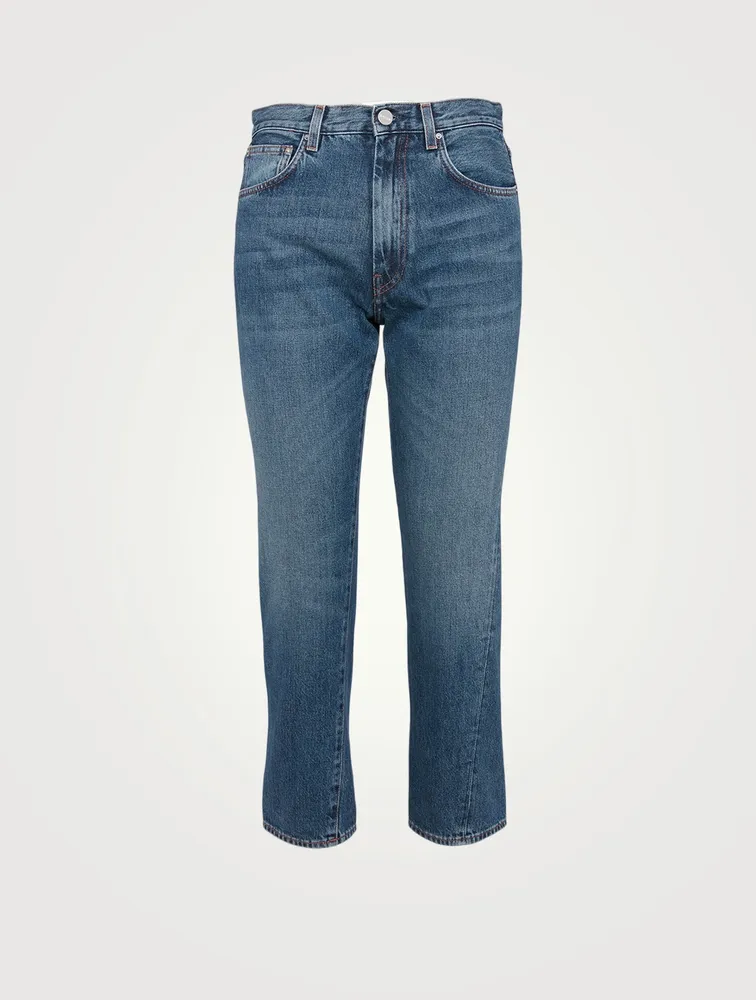 Cotton Straight-Leg Jeans