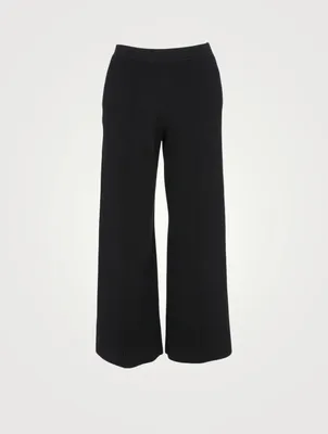 Cotton And Silk Cropped Pants