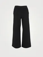 Cotton And Silk Cropped Pants