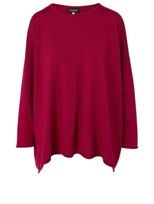Silk And Cashmere A-Line Long Sweater
