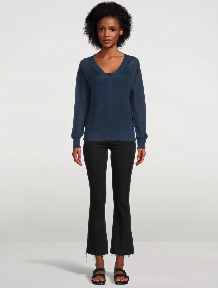 Linen V-Neck Sweater