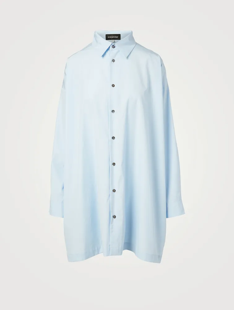 Cotton A-Line Shirt With Step Insert