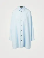 Cotton A-Line Shirt With Step Insert