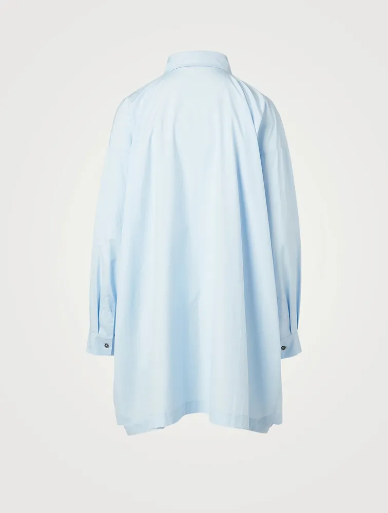 Cotton A-Line Shirt With Step Insert