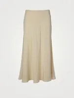 Malena Silk Crepe Midi Skirt