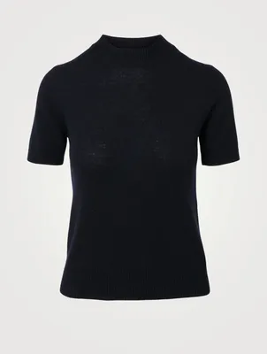 Carbo Cashmere Short-Sleeve Sweater